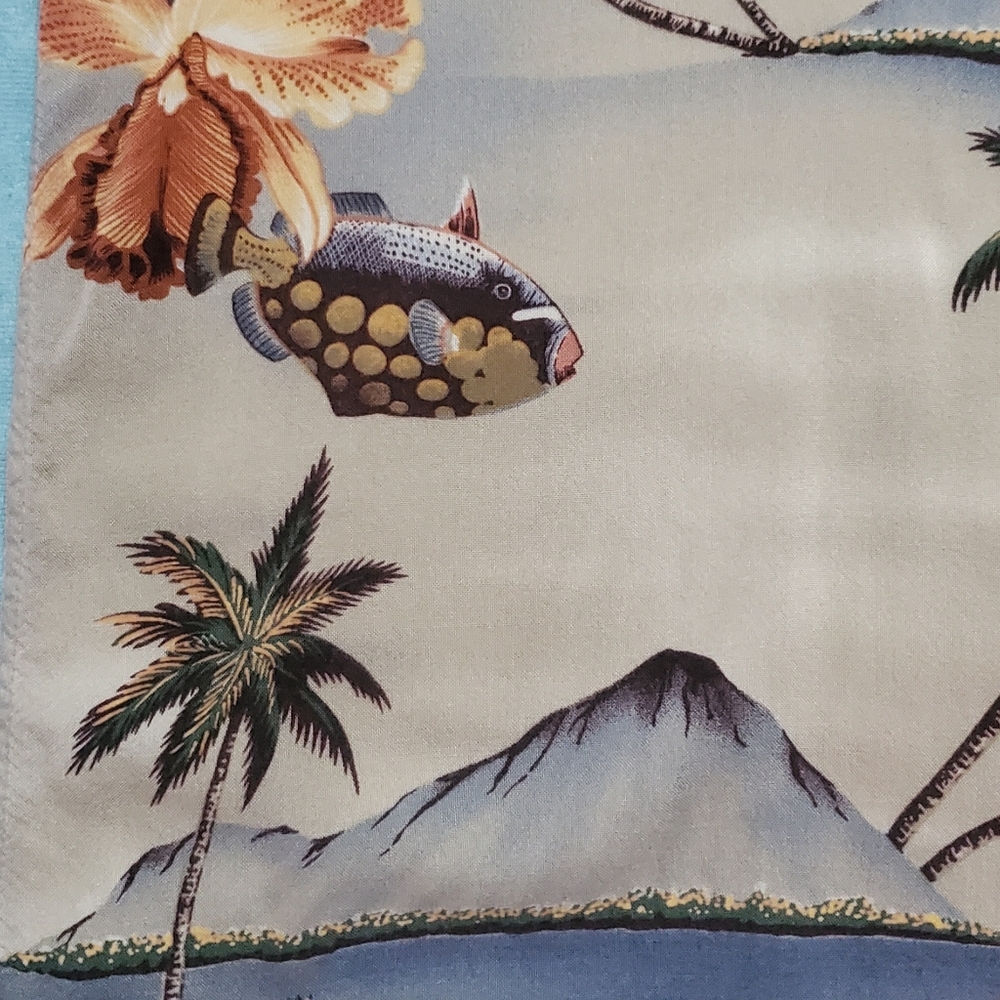 Hawaiian Tropical Fish Shirt 90s Vintage Campia Moda MEDIUM - Picture 5 of 5